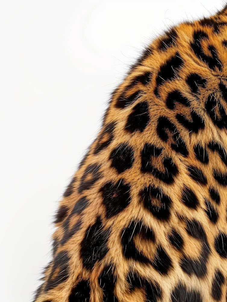 Leopard On A White Background