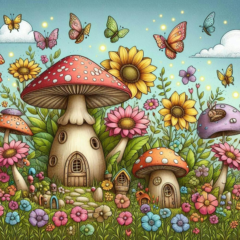 Whimsical Magical Mushroom 5