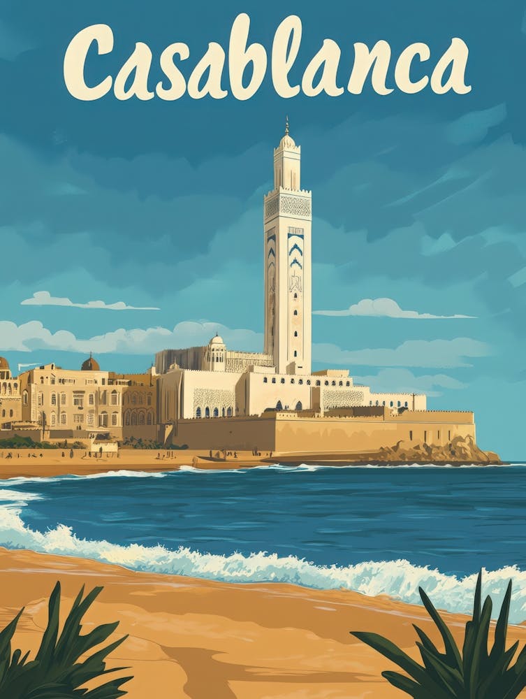 Aihrgdesign A Vintage Travel Poster Of Casablanca Featuring T Eb9b2ade 588b 4ae6 83f0 86defc66460c 2