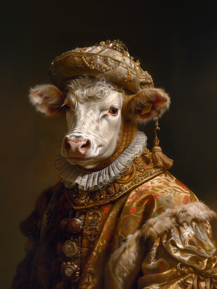 Renaissance Cow Portrait