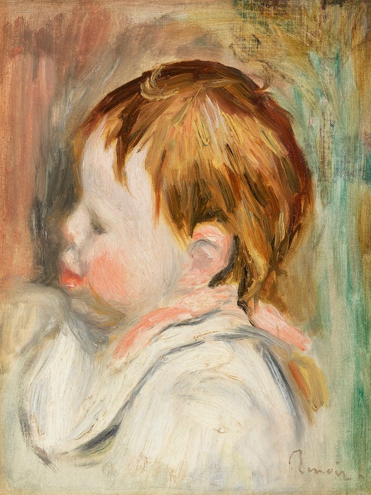 Baby S Head, Pierre Auguste Renoir