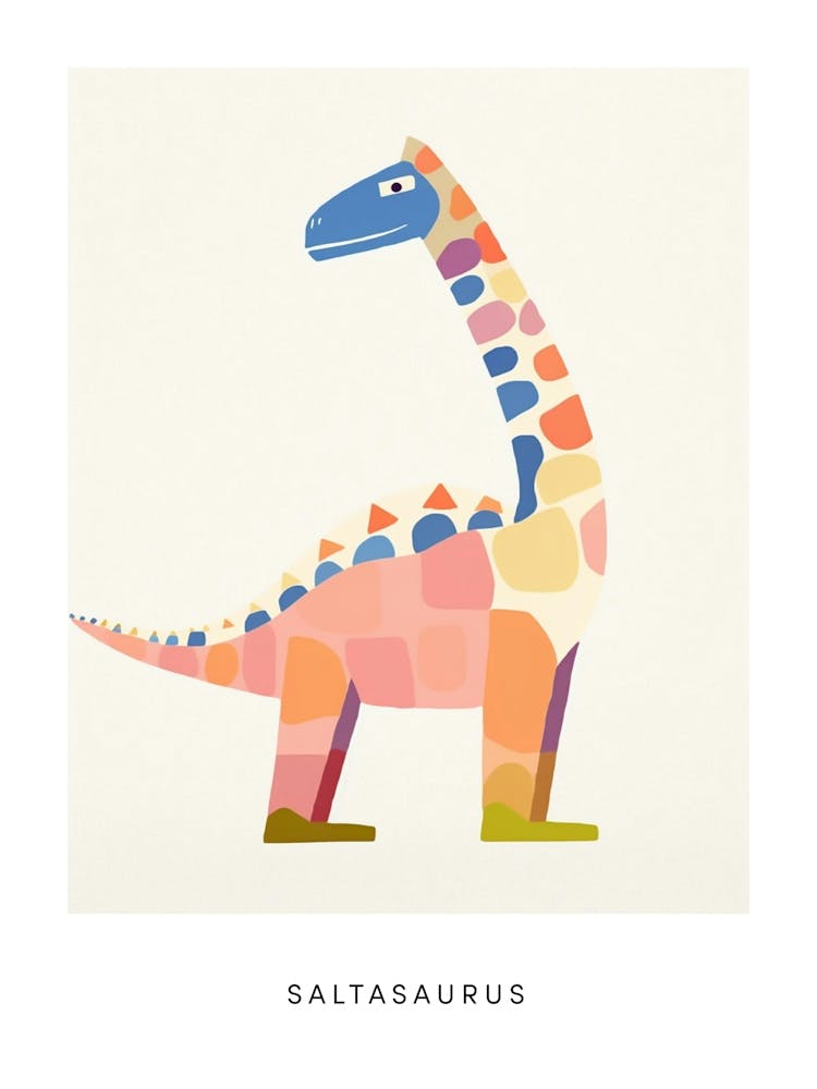 Nursery Dinosaur Art Saltasaurus 1 Poster
