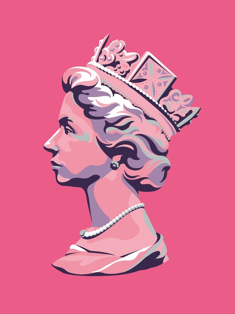 Queen Elizabeth Platinum Jubilee Pink