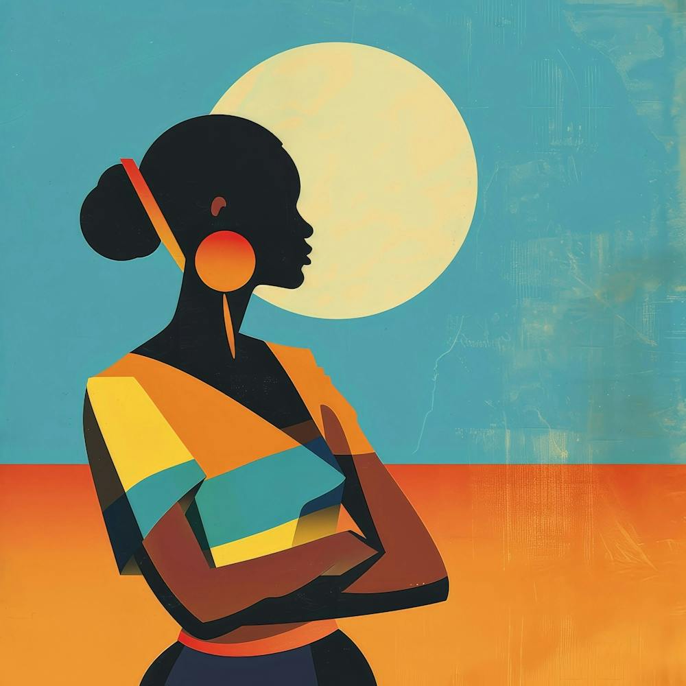 African Woman Canvas Print 4