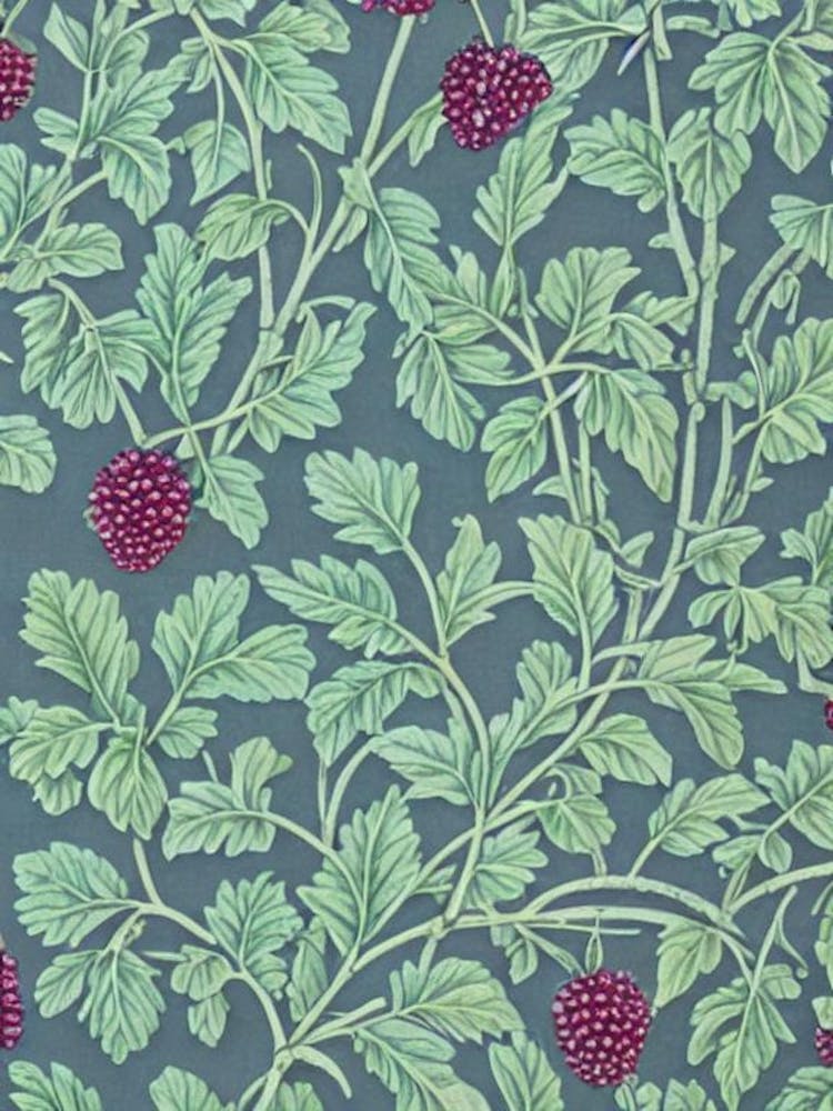 Black Raspberry 1 Vintage Botanical Fruit