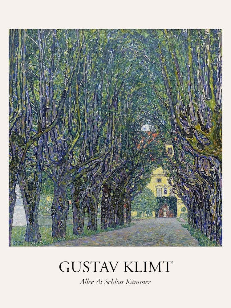 Allee At Schloss Kammer, Gustav Klimt Poster