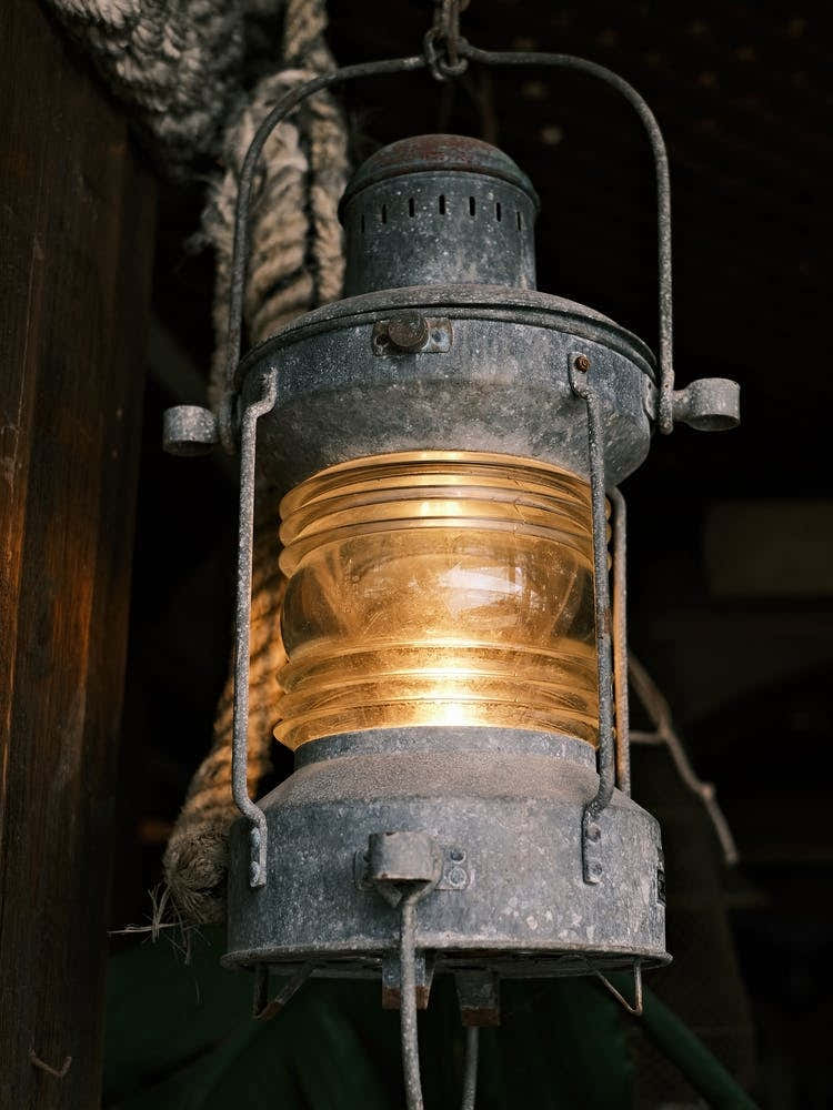 Nautical old ship lamp // Ibiza Travel Photography