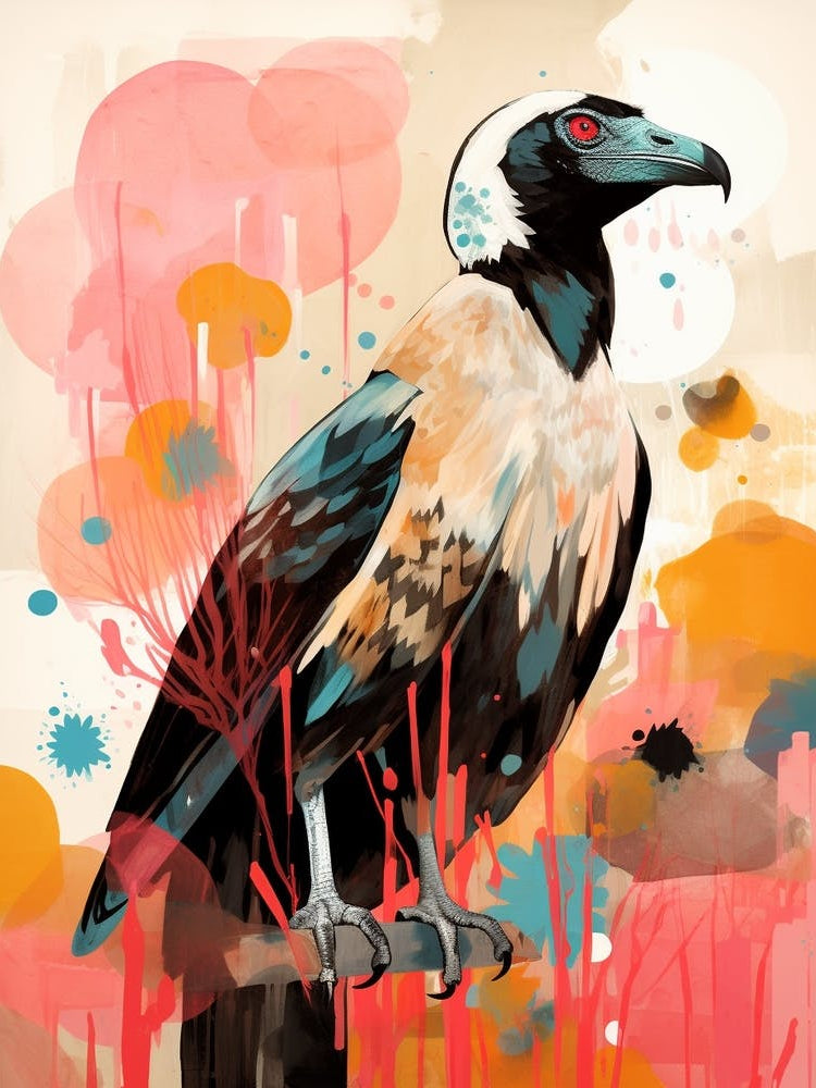 Bird Painting Collage Vulture 3