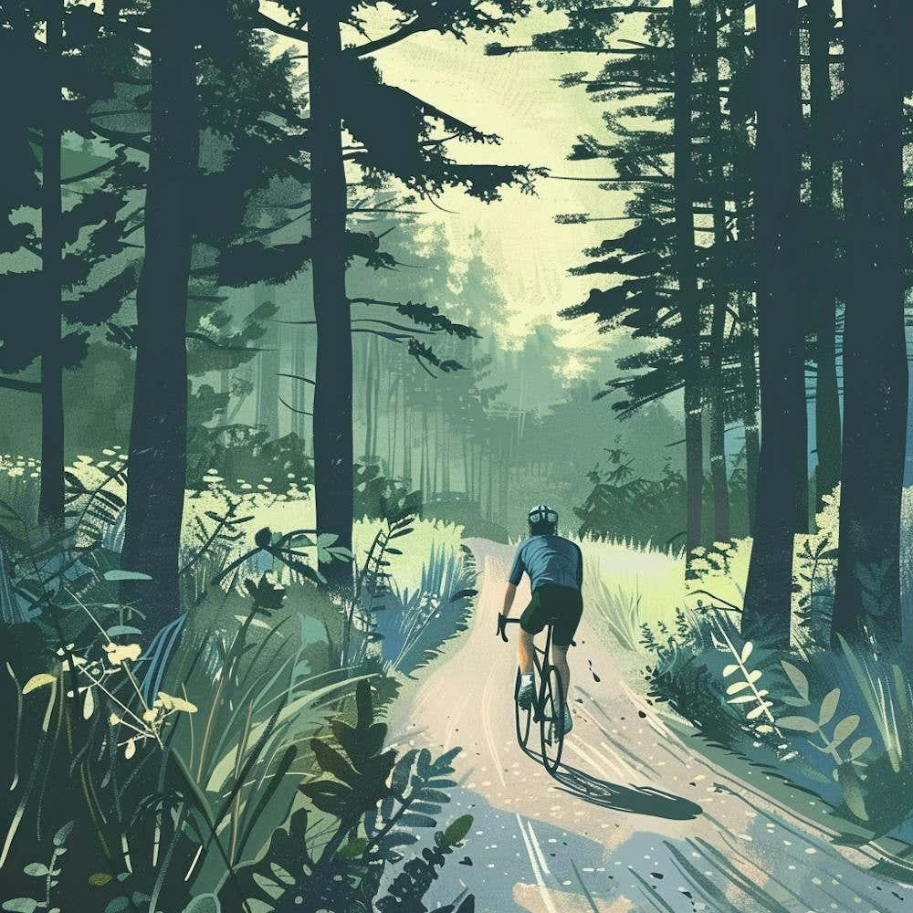 Cycling In The Woods