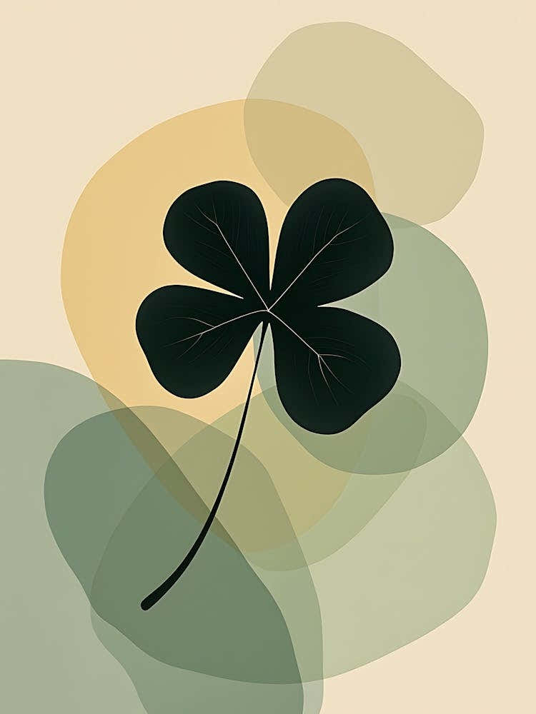 Sandy Toned Leaves in Minimalist Style