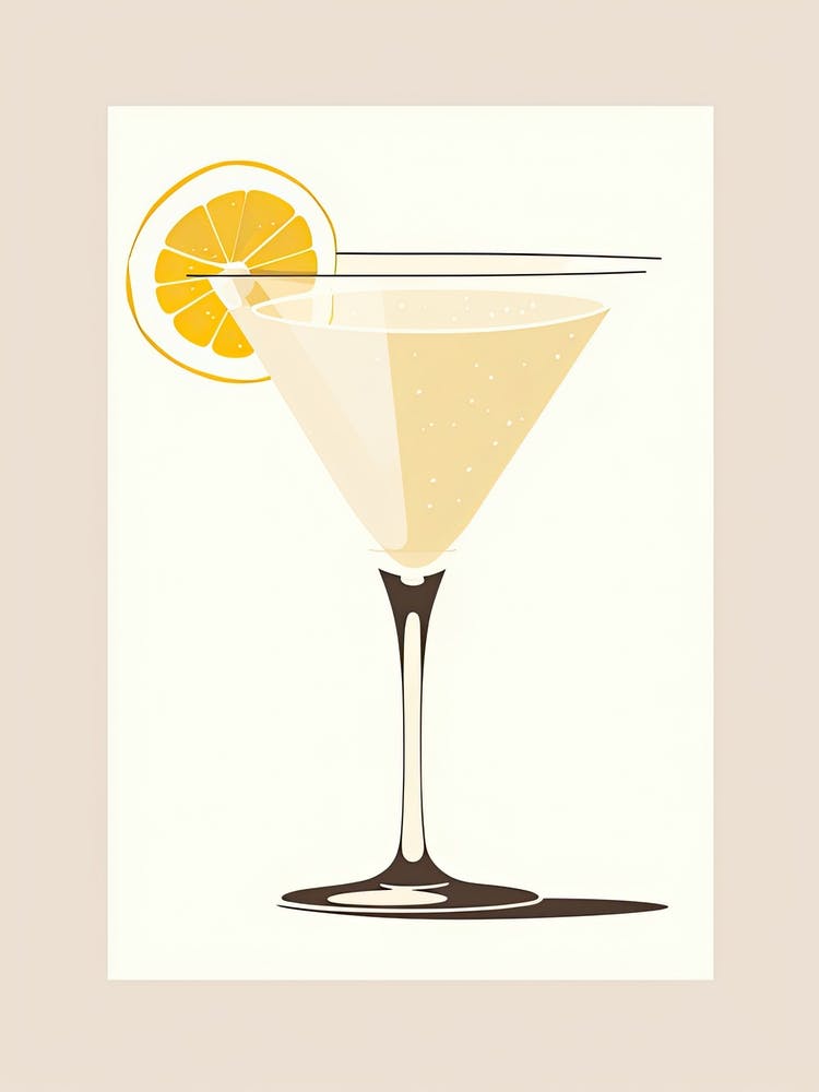 Mid Century Modern French 75 Martini Floral Infusion Cocktail 1