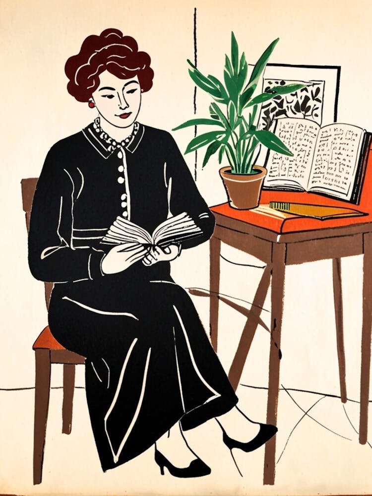 Woman Reading A Book 8