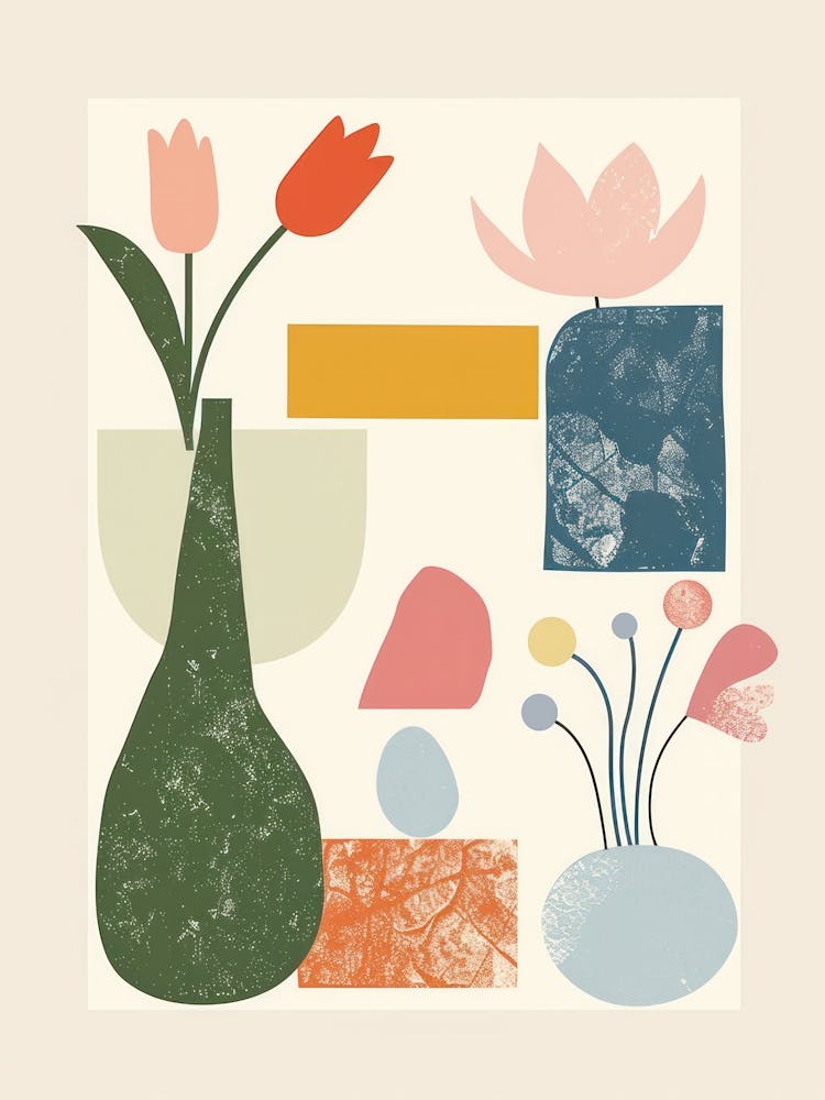 Abstract Candles Flowers 9