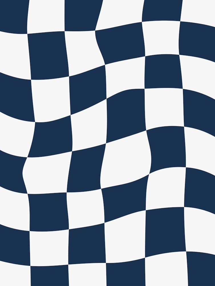 Checkerboard - Navy Blue