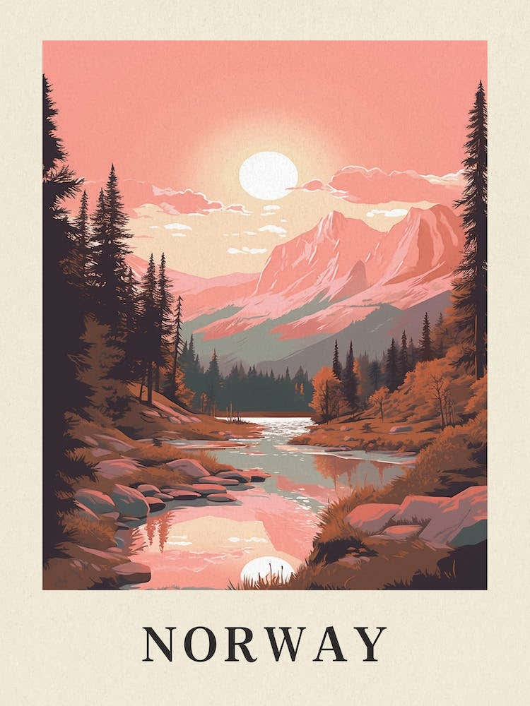 Vintage Travel Poster Norway 4