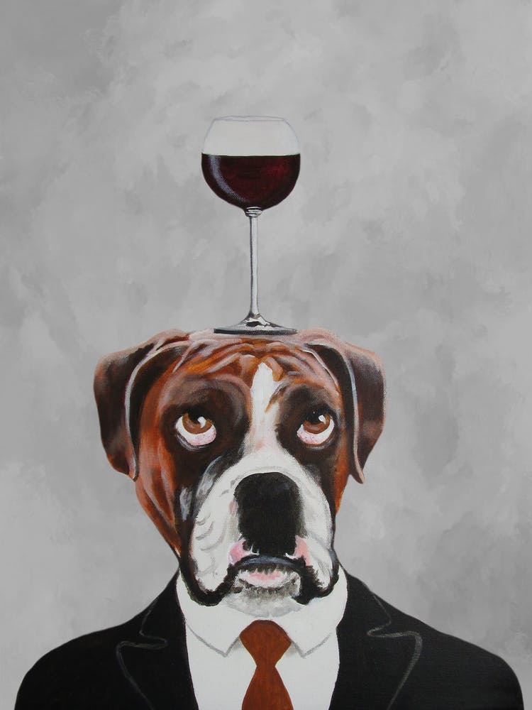 Boxer With Wineglass