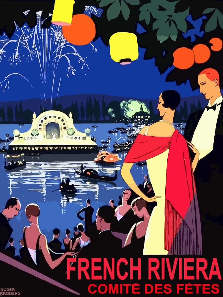 Evening Party At The French Riviera