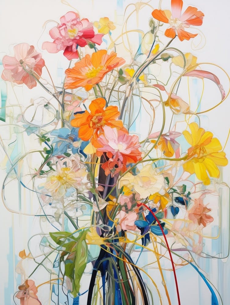 Abstract Flower Painting Everlasting Flower 3