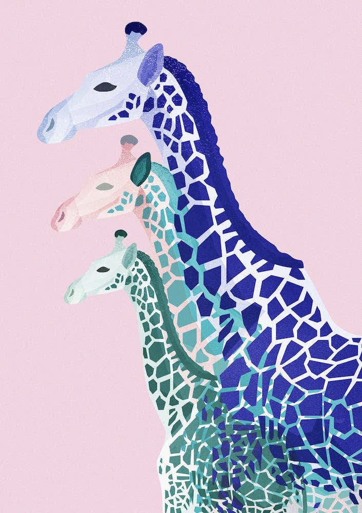 Giraffes in Pink