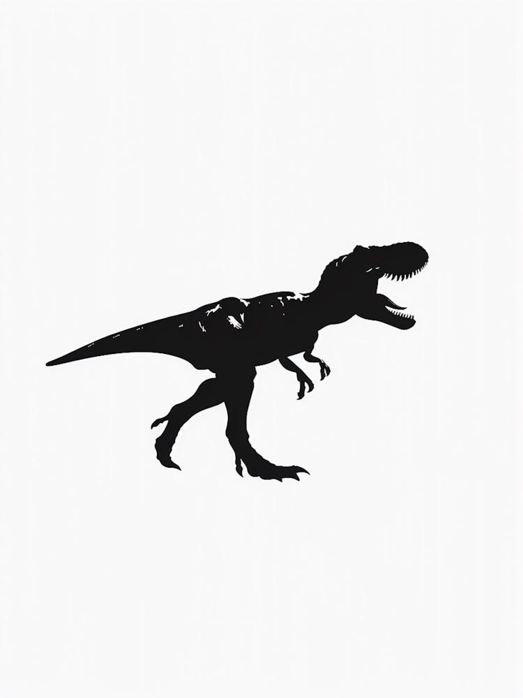 Black T Rex Dinosaur Silhouette 2