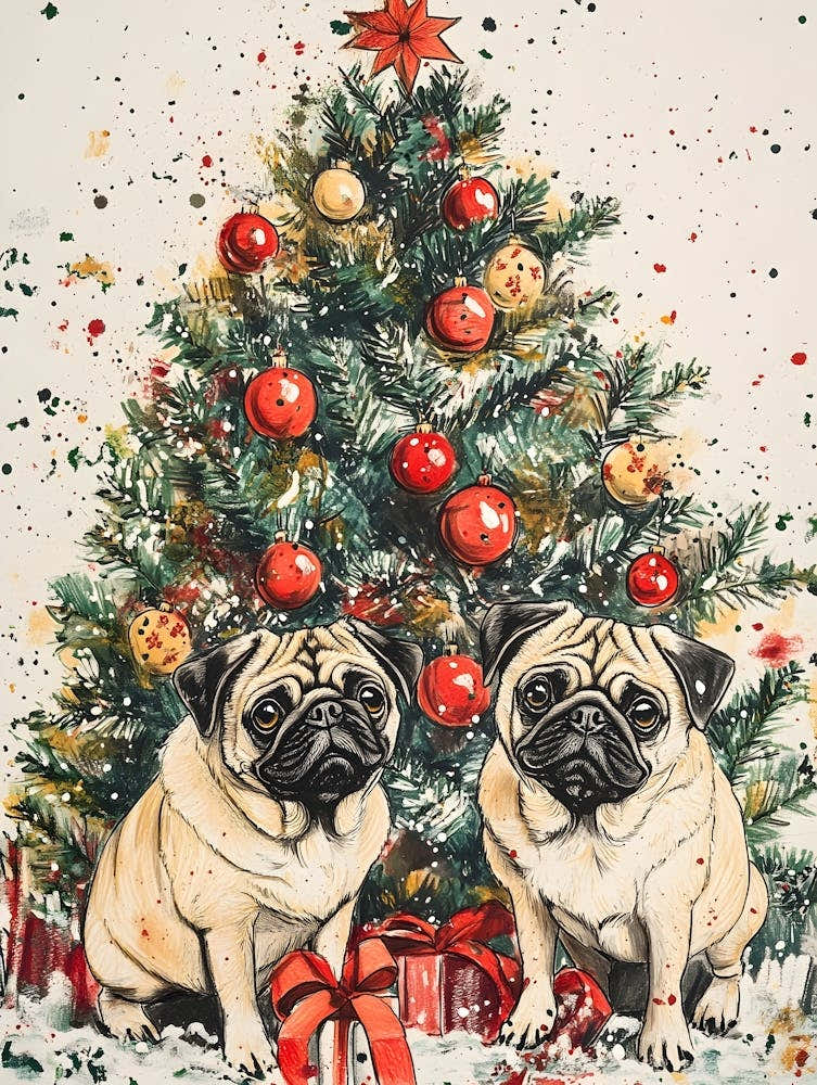 Christmas Pugs 14