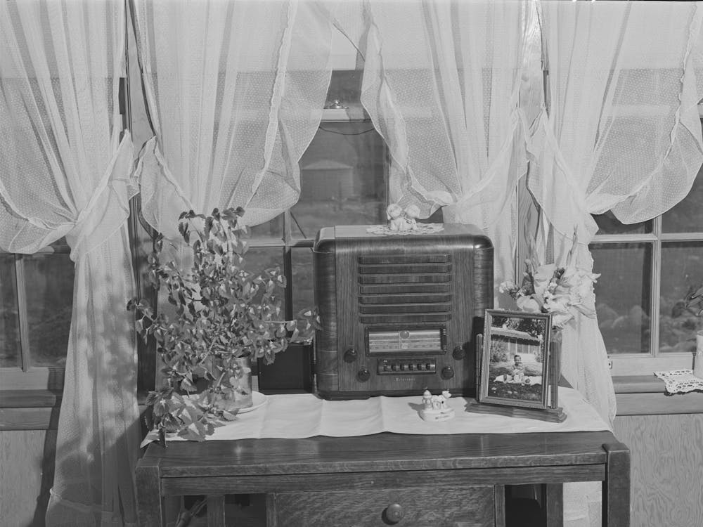 In The Living Room Of Farm Family, Members Of Boundary Farms, Fsa (Farm Security Administration) Project