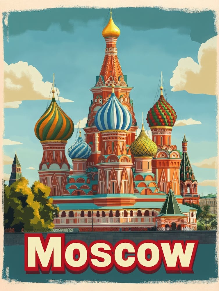 Aihrgdesign A Vintage Travel Poster Of Moscow 3