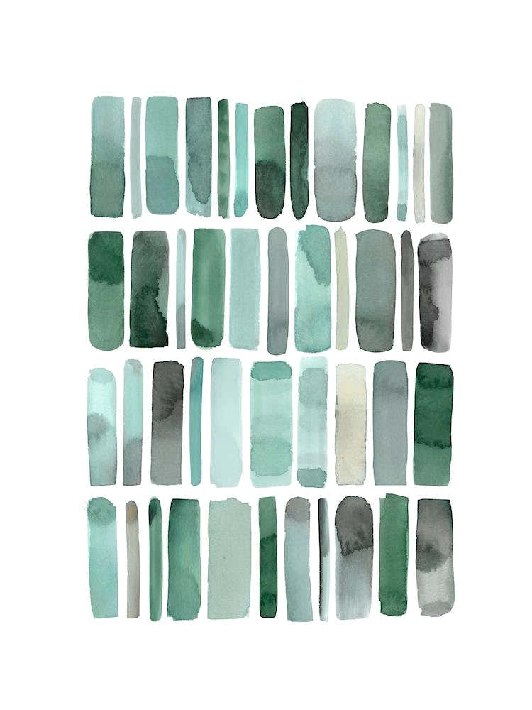 Green Geometric Shapes Art