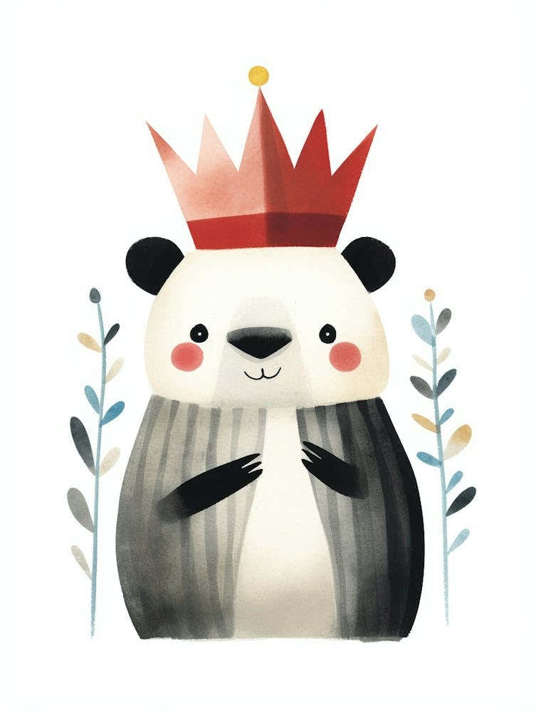 Little Badger 1 Wearing A Crown