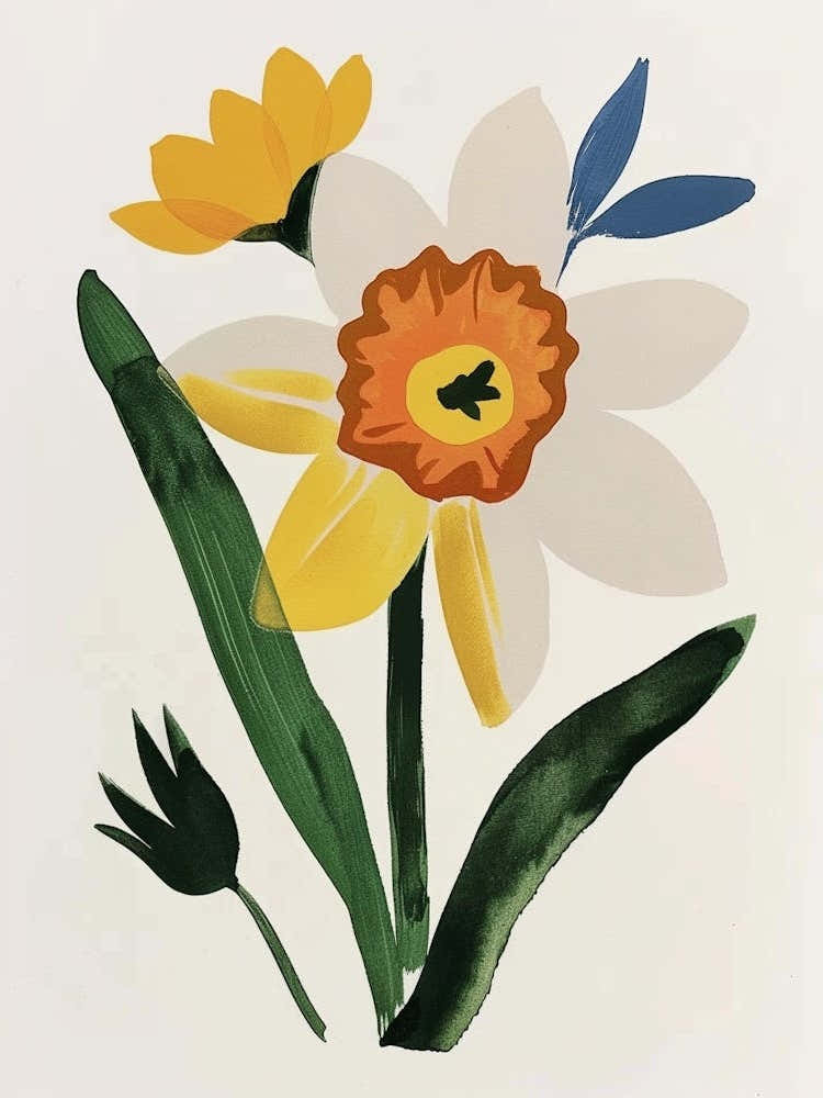 Painted Florals Daffodil 4