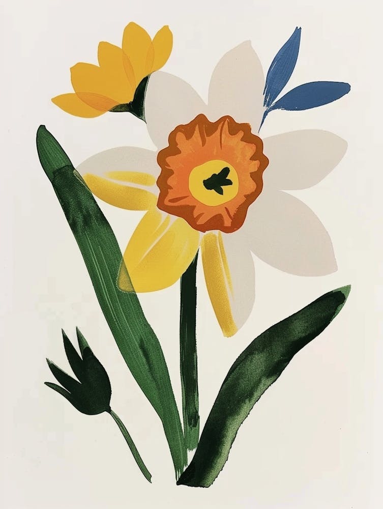 Painted Florals Daffodil 4
