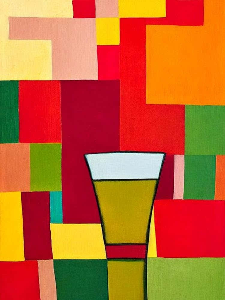 Caipirinha Paul Klee Inspired Abstract Cocktail Poster