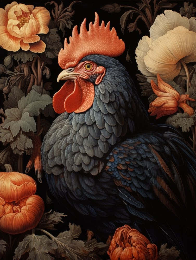 Dark And Moody Botanical Chicken 2