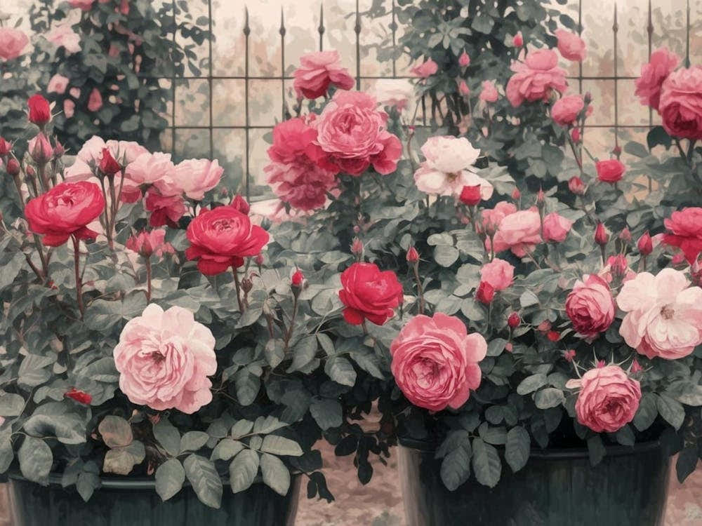 Graceful Rose Bush - Garden Bloom