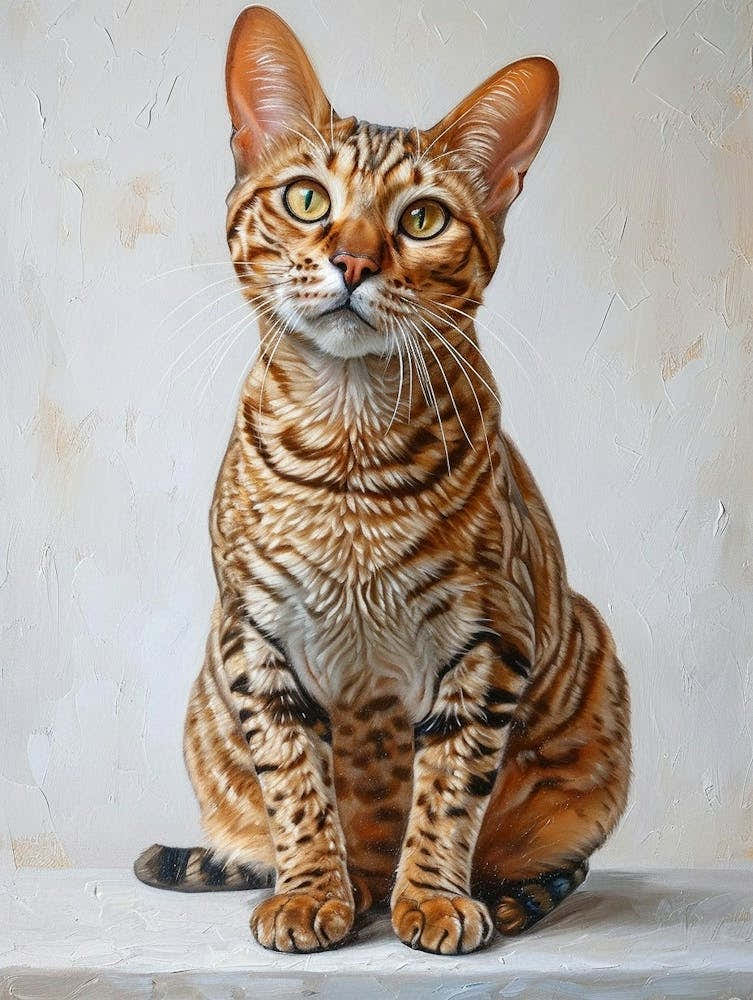 Egyptian Mau Cat Relief Illustration 3