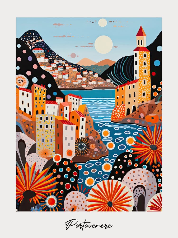 Poster Of Portovenere, Italy, Illustration In The Style Of Pop Art 3