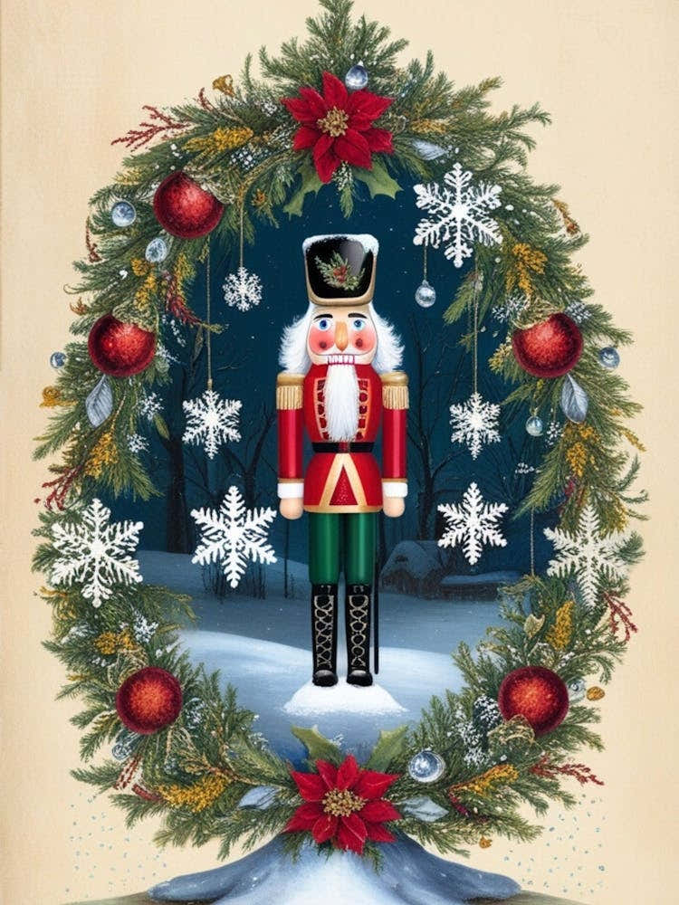 William Morris Nutcracker Wreath 1