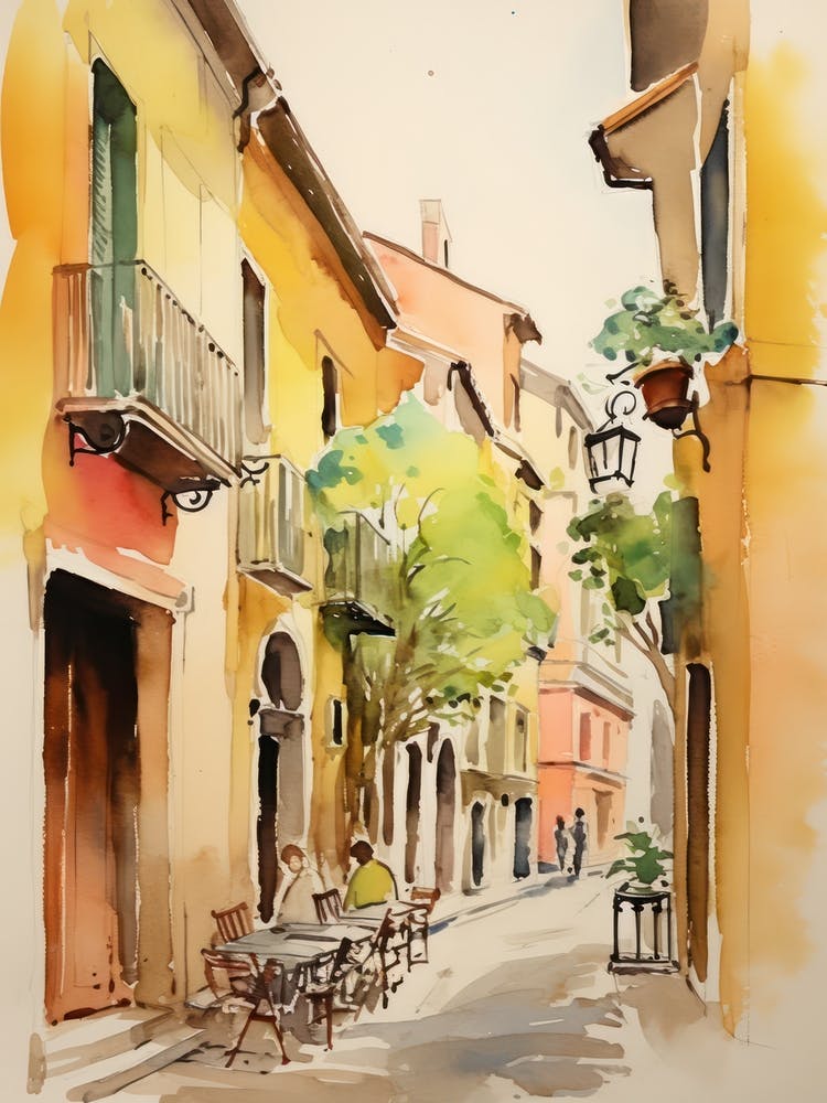 Verona, Italy Watercolour Streets 2