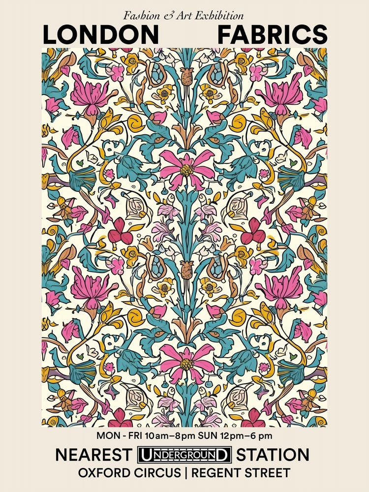 Poster Floral Charm London Fabrics Floral Pattern 6