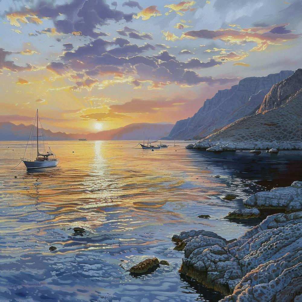 Sunset At The Bay Oman