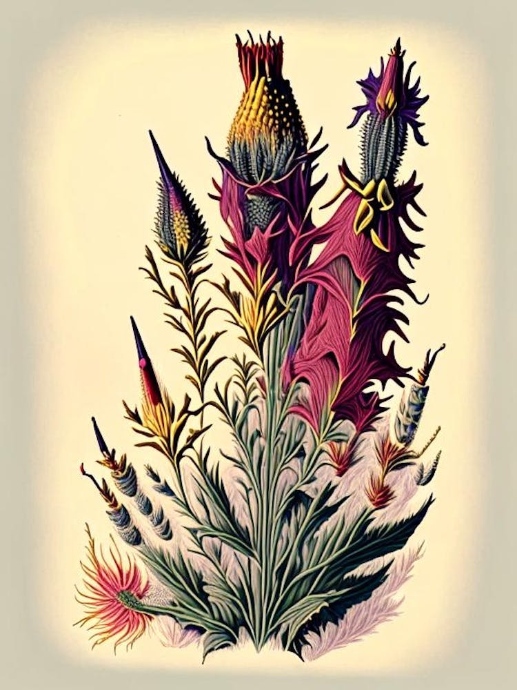 Blazing Star Wildflower Vintage Botanical 2