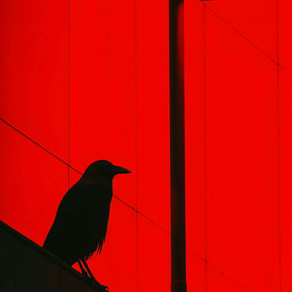 Silhouette Of A Crow