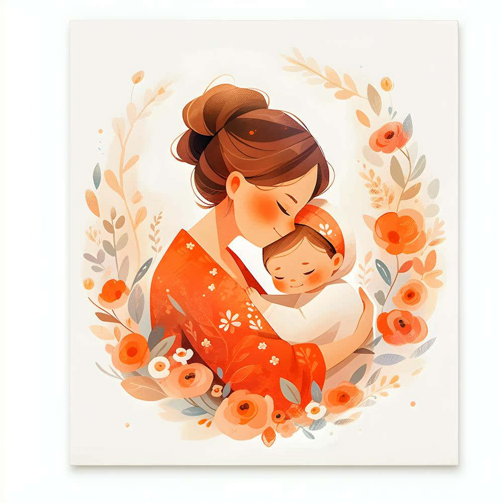 Soft Moments Mom And Baby Floral