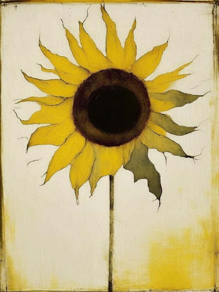 Sunflower Symbol 1, Abstract Painting