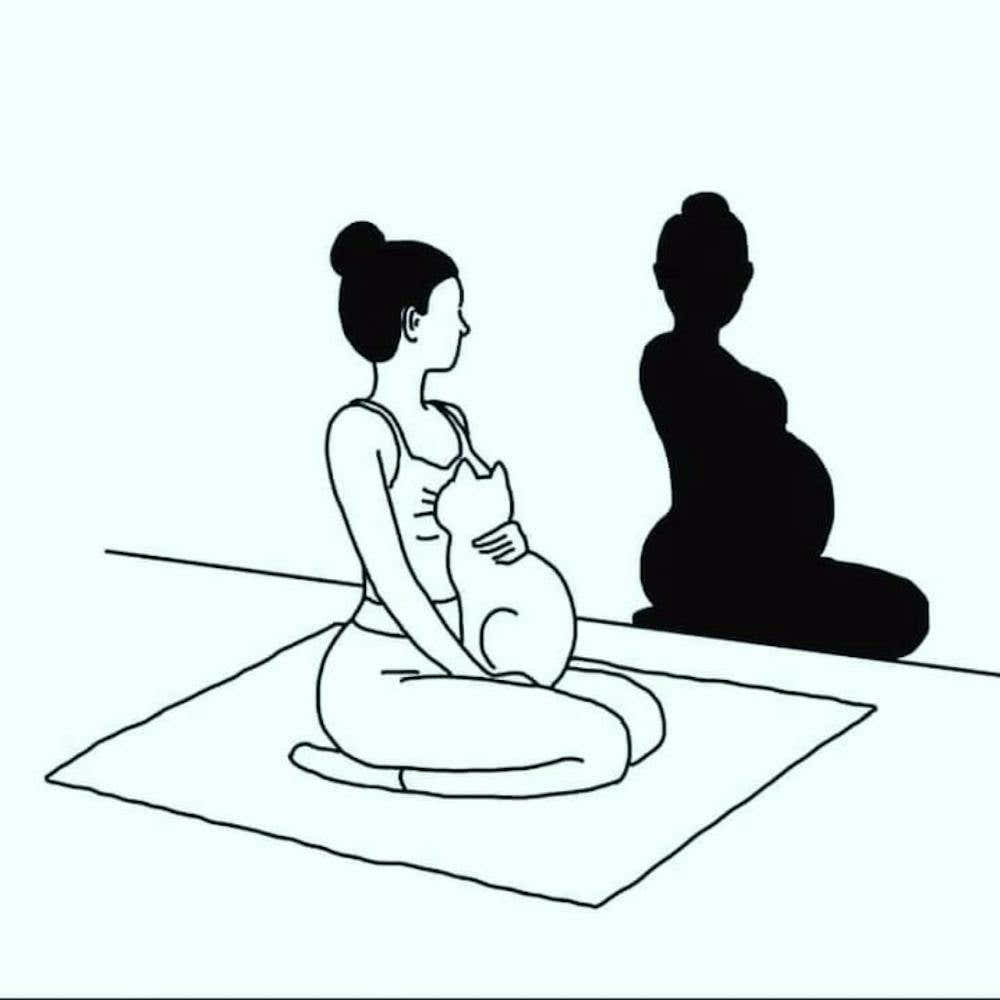 Pregnant Woman Meditating