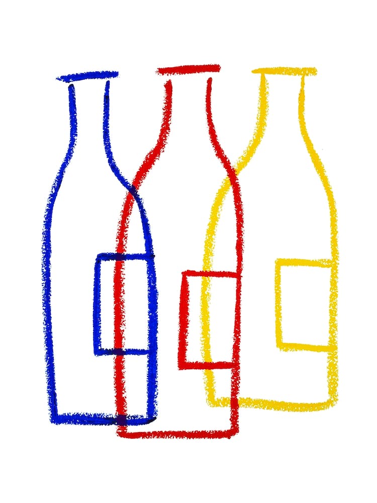 Three Bottles Of Wine