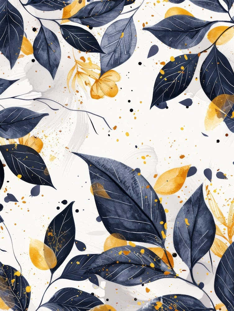 Watercolor Leaves Pattern