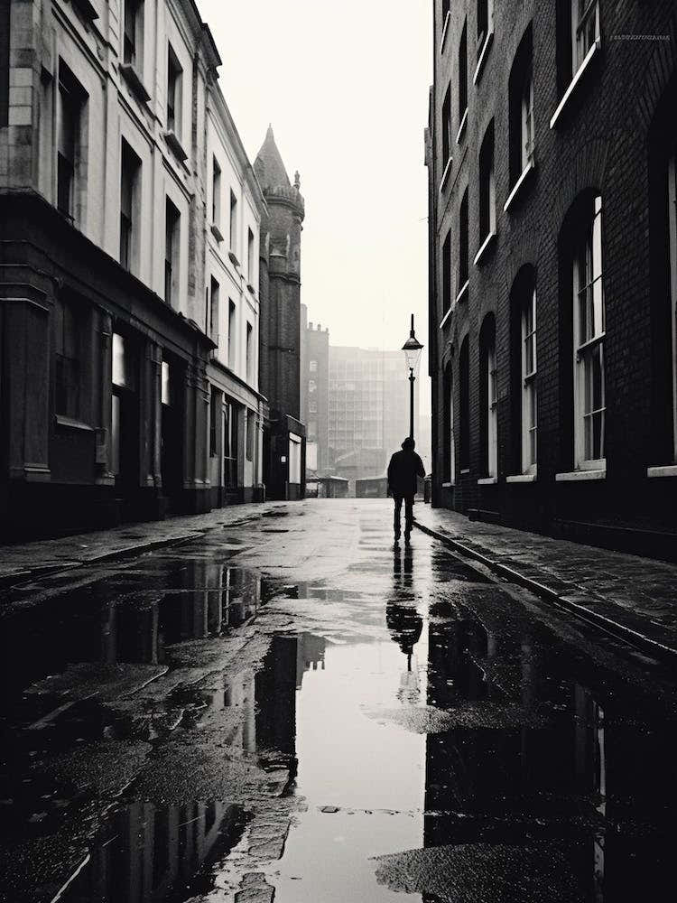 London, Black And White Analogue Photograph 1