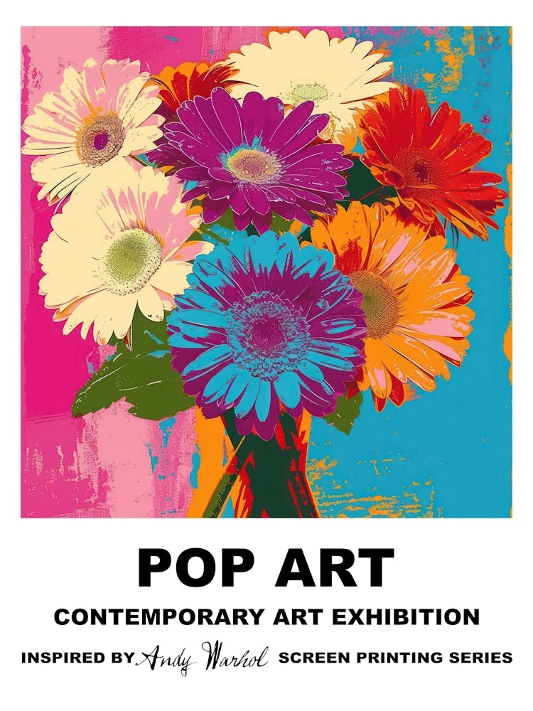 Poster Flowers Pop Art 1