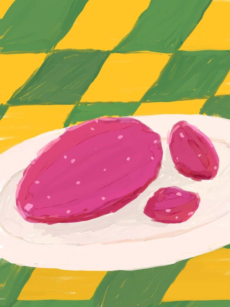 Pink Meat On A Plate